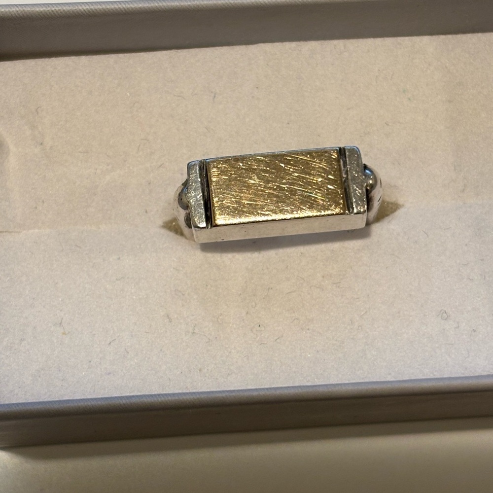 Real Silver gold ring ( size 8)